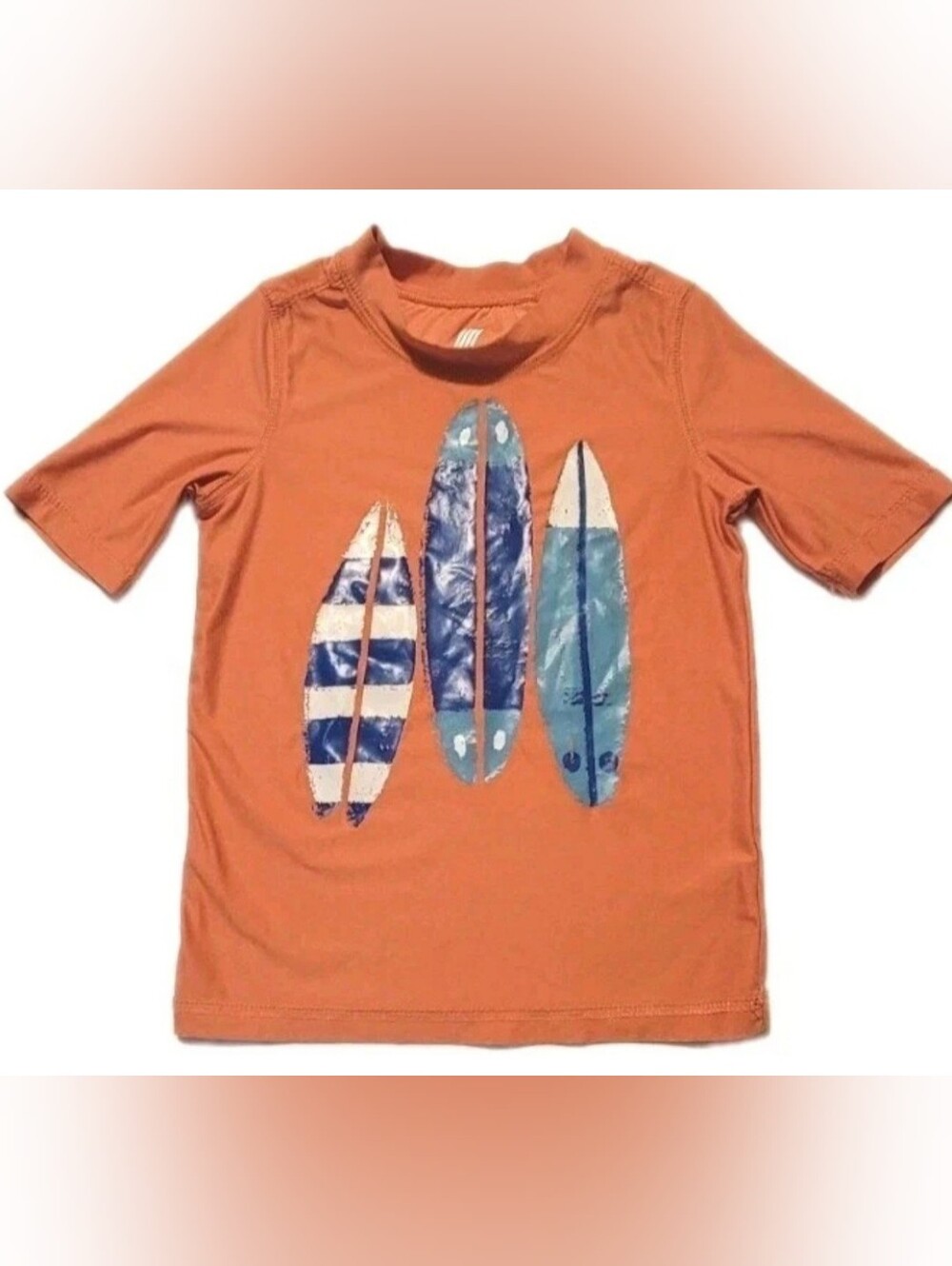 Place Sport Boys 5T Orange Swim Wear Shirt Surfboards Graphic Beach Vacation